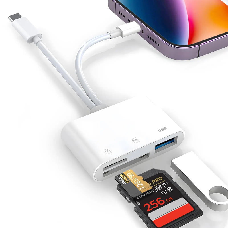 Lettore di Schede USB per iPhone Visualizzatore Foto da Fotocamera Caccia