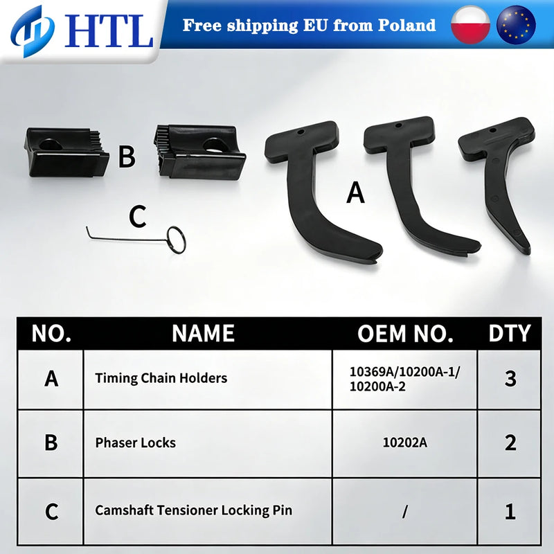 Kit di bloccaggio fasatura albero a camme 10200A 10202 10369 per motore Chrysler - immagine 6