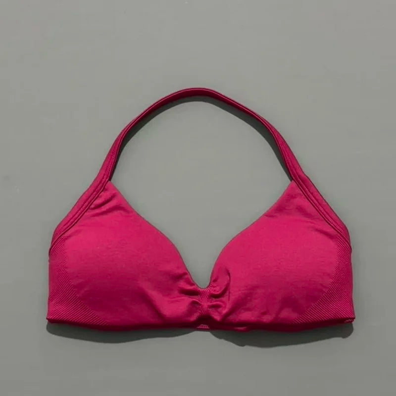 Reggiseno sportivo con spalline Intimo yoga Donna Palestra Top Corsa Esercizio senza - Winter Berry - immagine 33