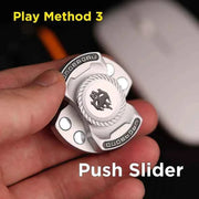 Divertimento 3-in-1 Gioco EDC Fidget Toys Personalizzato Scheletro Fantasma Fidget Spinner Lega Fidget Slider Giocattolo di Rilascio di Stress Suono Moneta Giocattolo
