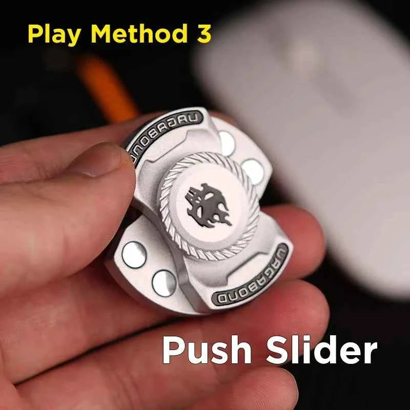 Divertimento 3-in-1 Gioco EDC Fidget Toys Personalizzato Scheletro Fantasma Fidget Spinner Lega Fidget Slider Giocattolo di Rilascio di Stress Suono Moneta Giocattolo