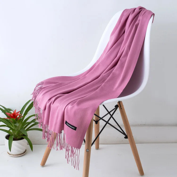 Sciarpa di Pashmina da donna Scialli Morbida sensazione cashmere Foulard viaggio - 16 - immagine 17