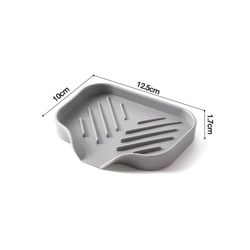 1/2pcs Lavello Della Cucina Vassoio In Silicone Con Scarico Sapone Spugna Supporto di Stoccaggio Controsoffitto Lavello Spazzola Scrubber Sapone cremagliera di Stoccaggio