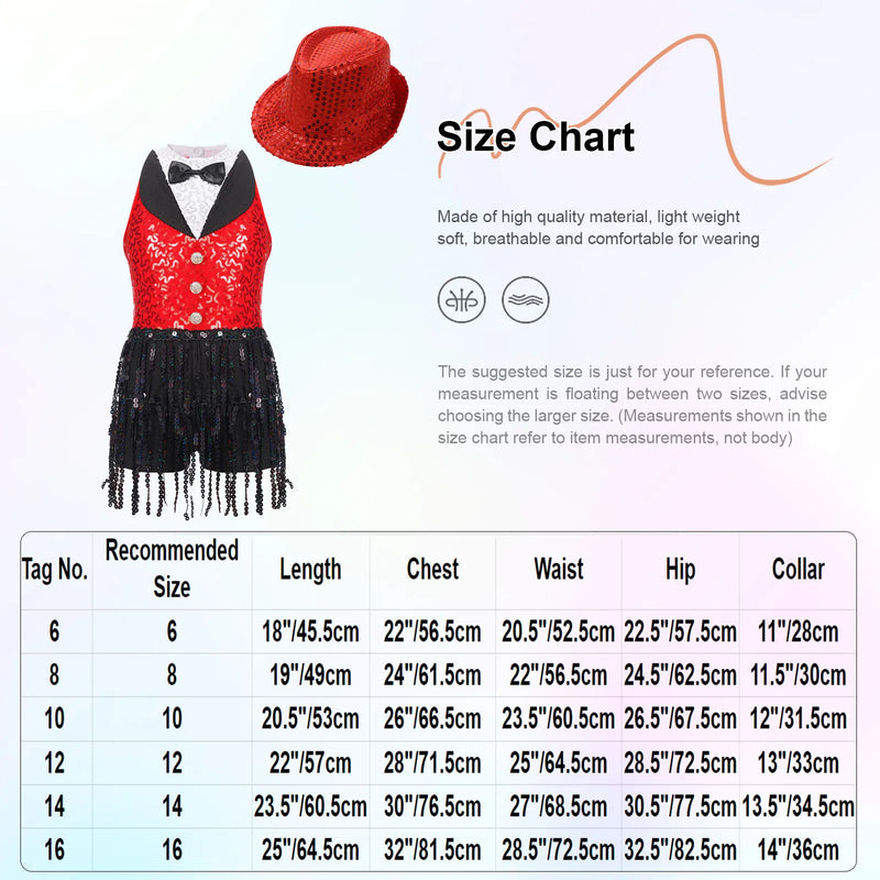 Costume da ballo jazz per bambina senza maniche con nappe e paillettes - immagine 3