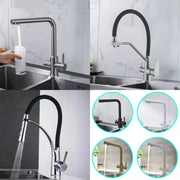 Rubinetto da Cucina per Acqua Filtrata Purificatore – Doppia Maniglia Lavello - immagine 5