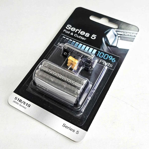 Testina di ricambio in lamina d'argento 51s compatibile con rasoio elettrico Braun 5 wfs1 wfs2 510, 550, 560, 570cc, 590cc...