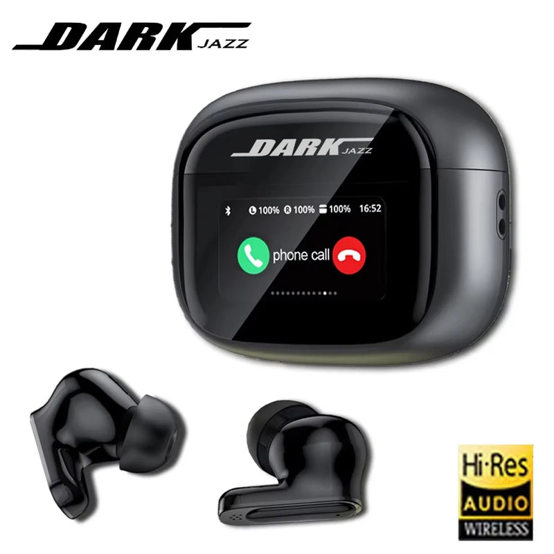 Darkjazz V11 Cuffie touch screen ANC Bluetooth5.4 Auricolari con cancellazione del rumore HiFi Stereo Wireless In-Ear ENC Auricolari con microfono