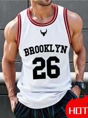 Canotta da basket Brooklyn n.26 con scollo a O tessuto ad asciugatura rapida - immagine 4