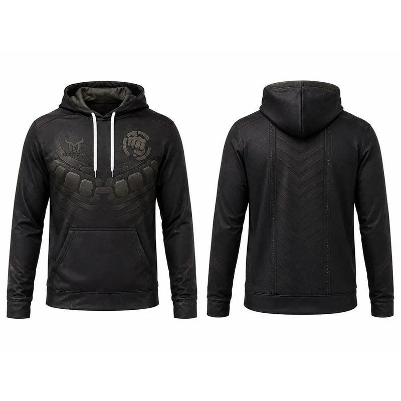 Felpa con Cappuccio da Uomo per MMA e Boxe Grafica Sportiva Combattimento - WWkfb80009GC XXS(US 32) - immagine 37