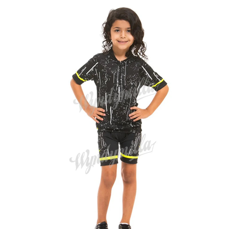 Maglia da Ciclismo per bambini Set abbigliamento estivo ragazzi MTB Ropa bici tuta - 1 4T - immagine 7