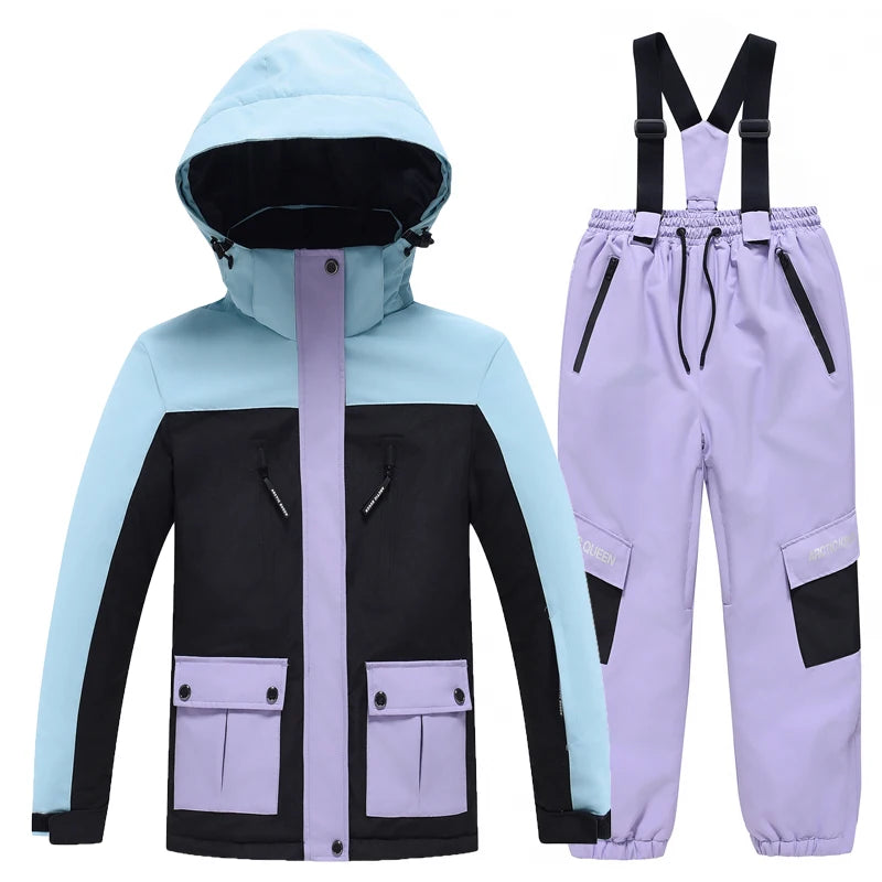 -30 Tuta da neve per bambini Set di abbigliamento snowboard - immagine 15