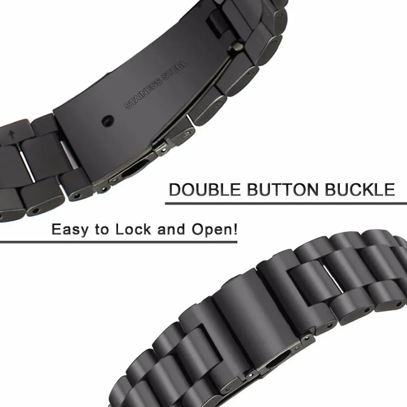 Cinturino Acciaio Inossidabile 20mm/22mm – Compatibile Samsung Galaxy Watch, Huawei GT, Amazfit - Campeda
