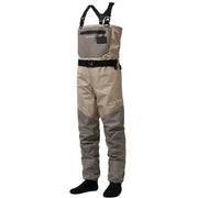 BASSDASH Wader da pesca Calzino leggero FW08 Trampolieri traspiranti uomo Petto - Khaki Stocking Foot Small 7-8