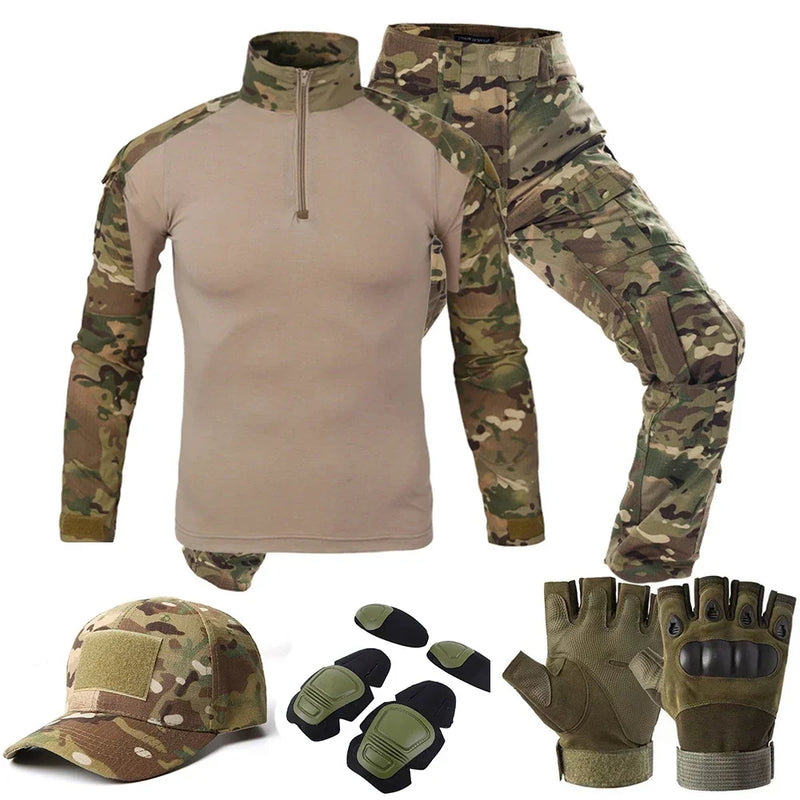 Abiti uniformi tattici Milit Tuta mimetica da esterno Camicie caccia Pantaloni - CP CAP GLOVE PAD S - immagine 37