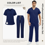 Abbigliamento da lavoro uomo Scrub clinici alla moda Set Uniformi mediche ospedaliere - immagine 7