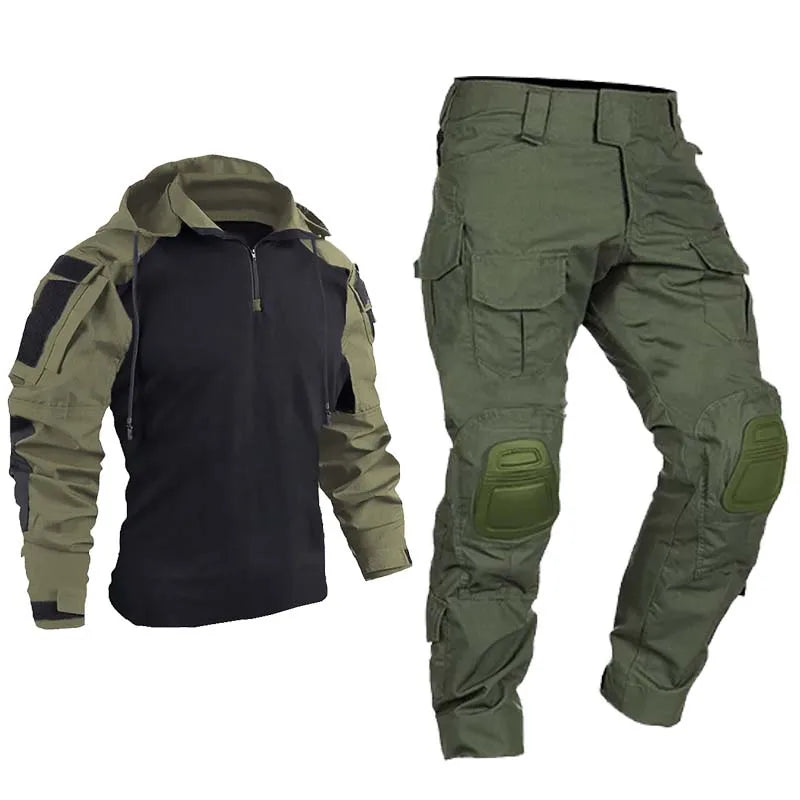 Tute tattiche da uomo Abbigliamento paintball all'aperto Uniforme tiro Combattimento - immagine 10