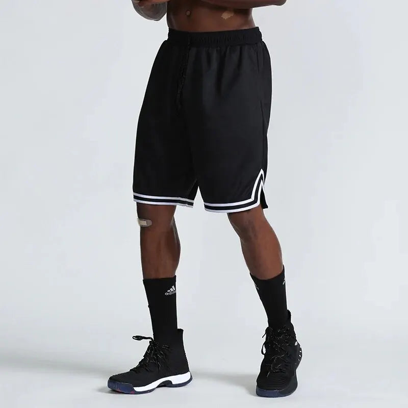 SONECHOKI Pantaloncini da basket al ginocchio uomo a righe larghe corsa Sport palestra - immagine 2