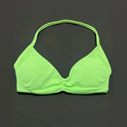 Reggiseno sportivo con spalline Intimo yoga Donna Palestra Top Corsa Esercizio senza - Neon Lime - immagine 31