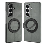Custodia magnetica a libro in pelle PU liscia con protezione 360° Supporto ad - grey Galaxy Z pieghevole 7 - immagine 21