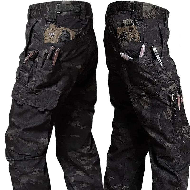 Pantaloni cargo uomo tattici multitasche impermeabili – pantaloni da lavoro e trekking outdoor resistenti - Campeda