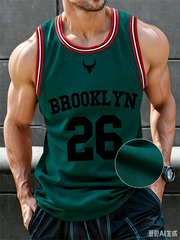 Canotta da basket Brooklyn n.26 con scollo a O tessuto ad asciugatura rapida - immagine 11