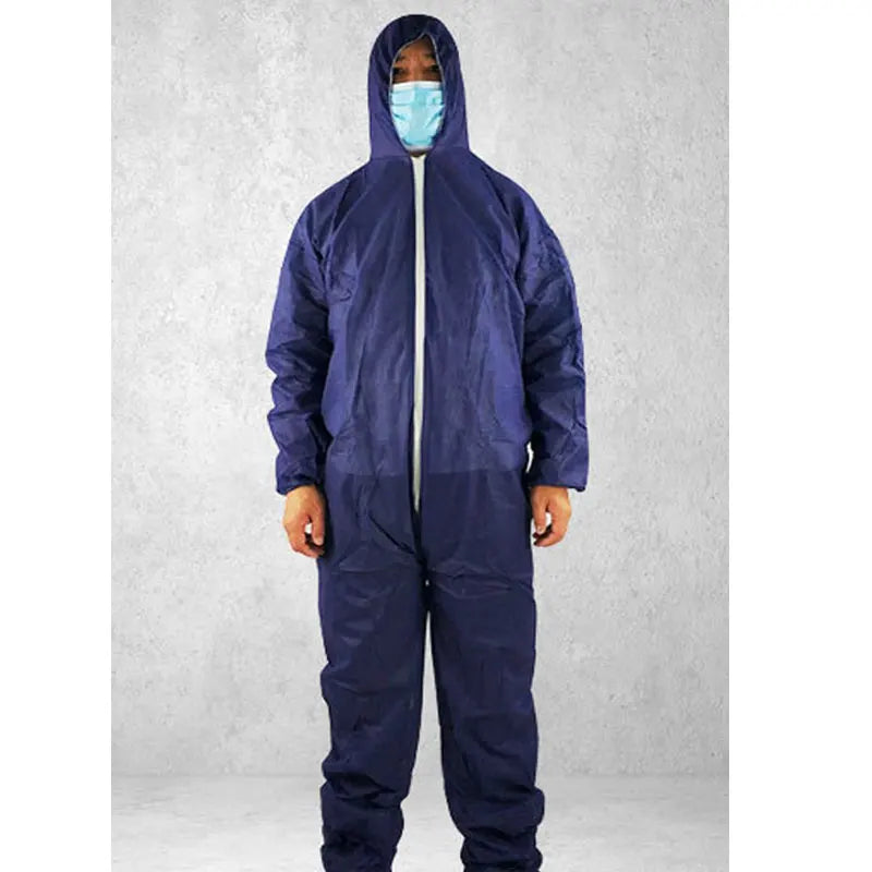Monouso traspirante antipolvere resistente all'acqua e all'olio Sicurezza sul lavoro - PP-Dark Blue M - immagine 11