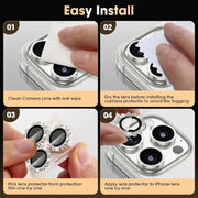 1 Set di Protezioni per Lenti Fotocamera in Vetro Diamantato – Design - immagine 4