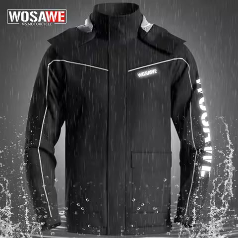 WOSAWE Impermeabili da uomo Riflettenti per moto Giacca impermeabile Attrezzatura