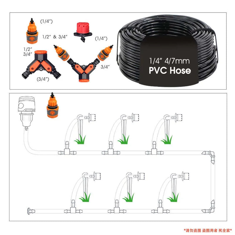 30-5m Pulsante LCD da giardino Timer Set di irrigazione 0-80L/H Ugello rotante regolabile Display intelligente Sistema di irrigazione automatica