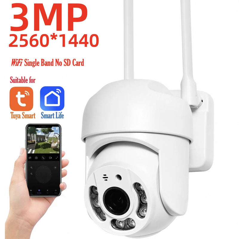 Tuya 4MP PTZ WIFI telecamera di rete protezione di sicurezza Outdoor IP66 impermeabile 5G telecamera Dual-band videosorveglianza domestica