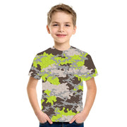 Abbigliamento per bambini Camouflage Colore Stampa 3D T-shirt Ragazzi Ragazze 2-10 - immagine 7