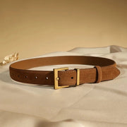 Cintura di Lusso in Pelle Vacchetta per Donne - burnt orange B - immagine 8