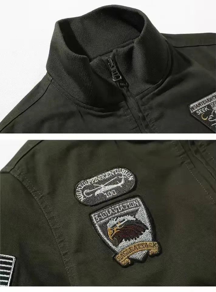 Giacca Moto Uomo Tattica Militare – Bomber Biker Multitasche SWAT Stile Pilota, Giacca Autunno Outdoor