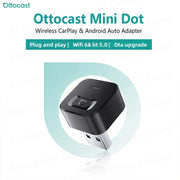 OTTOCAST Mini Dot Cube Wireless CarPlay Android Auto Adattatore 2 in 1 USB - immagine 3