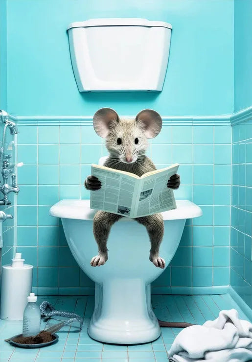 Scimpanzé Elefante Panda Animali Poster Stampa Divertente Arte Immagine da parete Pittura su tela per bagno Toilette Decorazioni per la casa Regalo