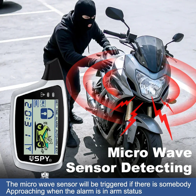 Sistema di Allarme Antifurto per Moto a 2 Vie con Avviamento Remoto del - immagine 3