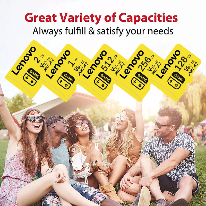 Lenovo 2TB Micro TF sd Card scheda di memoria microSDXC Per Nintendo Switch gioco Storage128GB Fino a 100Mb/s 512GB Switch Scheda di memoria
