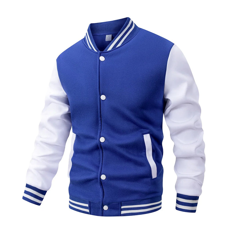 Giacca da baseball classica uomo Varsity Cappotto con bottoni sul davanti a blocchi - immagine 6