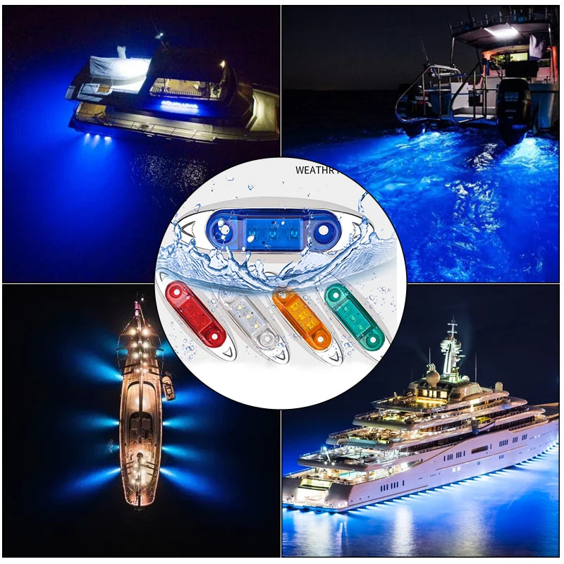 4 pezzi luci per barche marine di cortesia a LED cabina ponte passerella - immagine 2