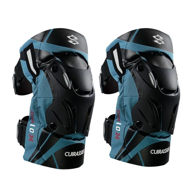 Ginocchiere per Moto Equipaggiamento Protettivo Protezioni Ginocchia da Motocross - blue - immagine 7
