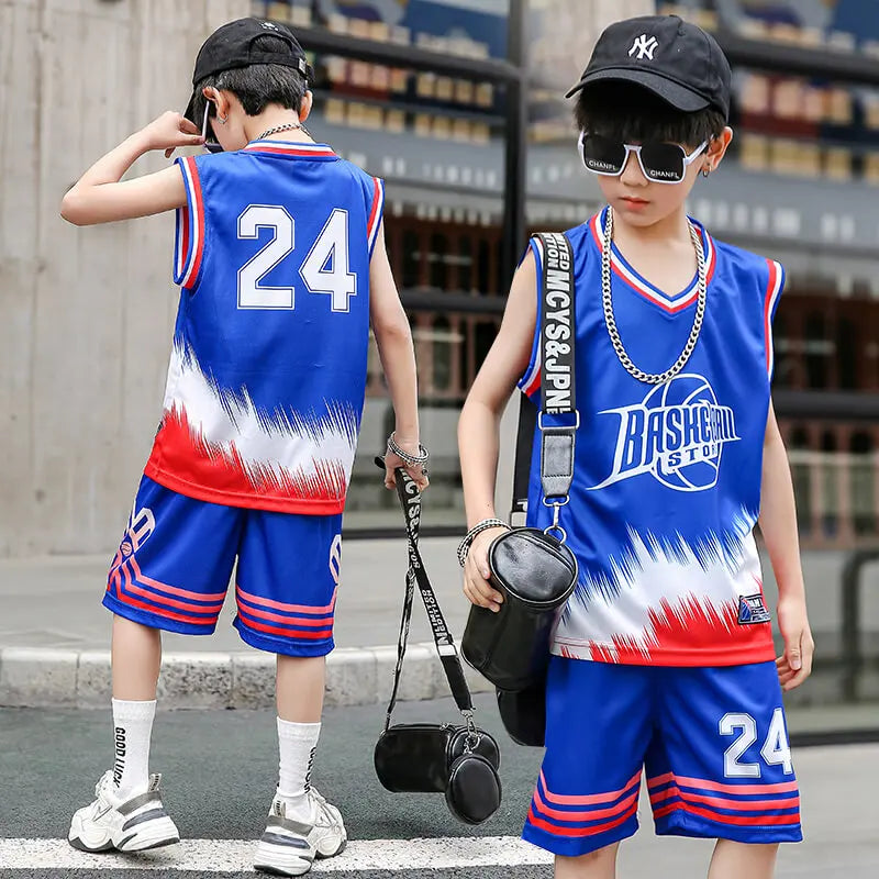 Uniforme da allenamento per bambini Maglia basket Camicia comoda ragazzi e ragazze ad - immagine 8