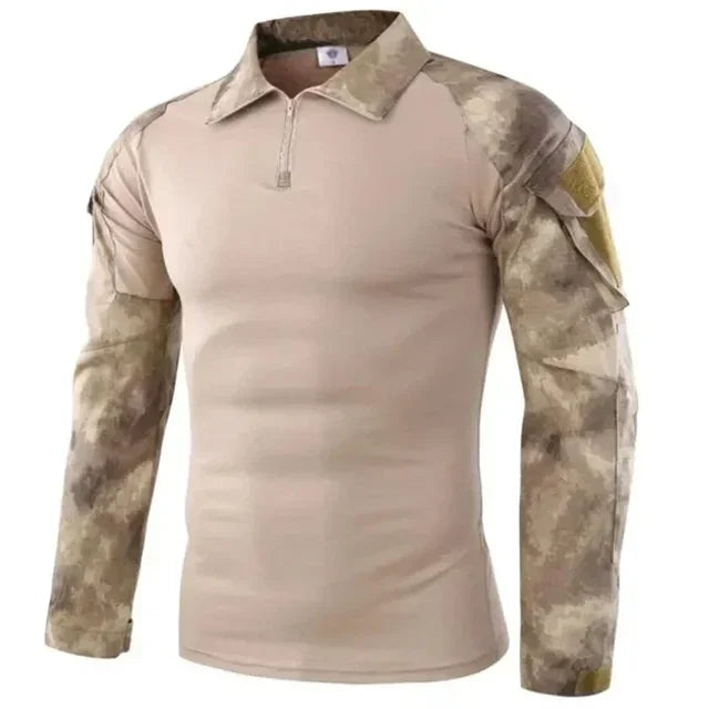 T-shirt da trekking tattiche all'aperto uomo combattimento esercito militare CP - immagine 13
