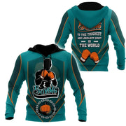Felpa con cappuccio da boxe stampa 3D di moda abbigliamento uomo sportivo Pop - immagine 8
