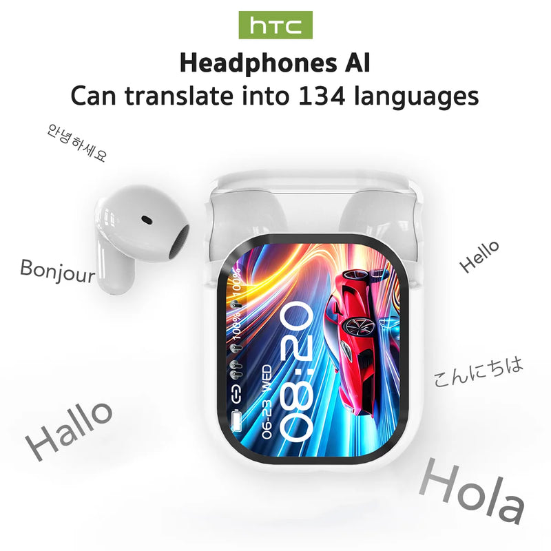 [Tela Ultra HD] Auricolari HTC NE20 Bluetooth V6 TWS Cuffie wireless sportive - immagine 10