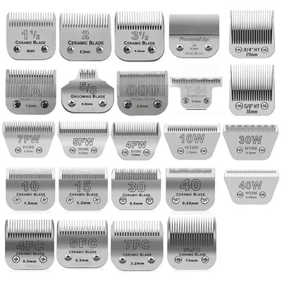 Lama in ceramica staccabile per cani e gatti compatibile con Andis,Oster A5 e 76, tagliapeli per animali serie Wahl KM 10