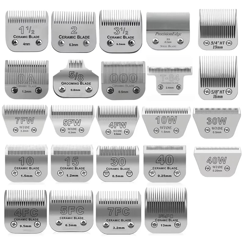 Lama in ceramica staccabile per cani e gatti compatibile con Andis,Oster A5 e 76, tagliapeli per animali serie Wahl KM 10