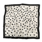 Foulard quadrato con stampa a pois da donna sciarpa in seta - immagine 5