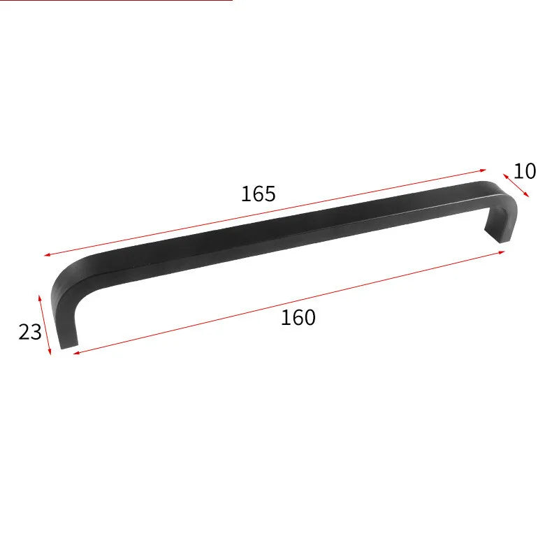 Set di 12 Maniglie Moderne per Armadio 64mm/96mm/128mm/160mm/192mm in Alluminio Solido - immagine 11