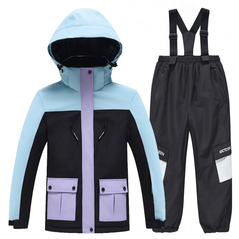 -30 Tuta da neve per bambini Set di abbigliamento snowboard - immagine 13