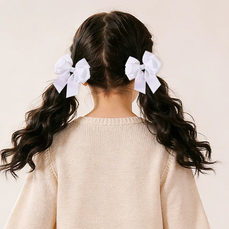 Fiocchi per capelli bambine set da 2 pezzi graziosi a doppio strato - immagine 10